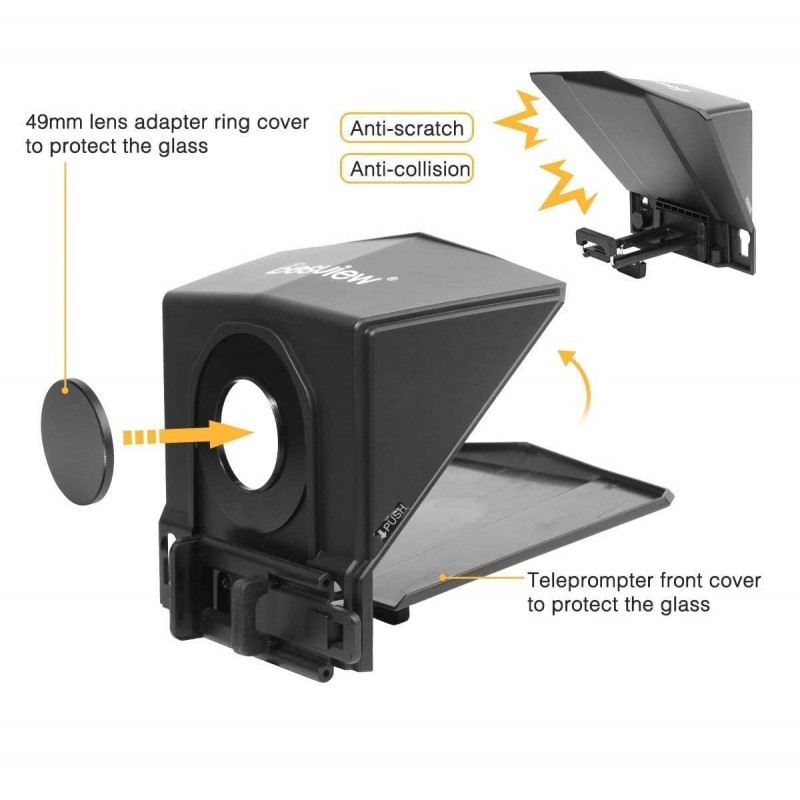 thumbnail image 2 of Professional Teleprompter For Tablet & Smartphone - Portable Video Recording Kit 2 of 9