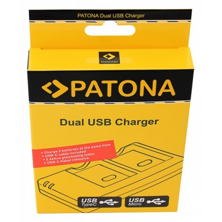 CHARGEUR PATONA DOUBLE USB CANON NB-2L