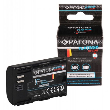 Batterie PATONA Platinium LP-E6 USB-C pour Canon