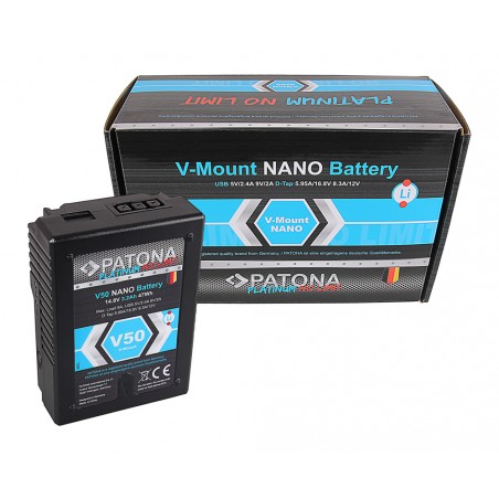 BATTERIE PATONA PLATINUM V-MOUNT NANO 1298 47WH POUR SONY BP-150W