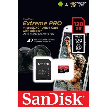 CARTE MEMOIRE SANDISK MICRO SD 128GB