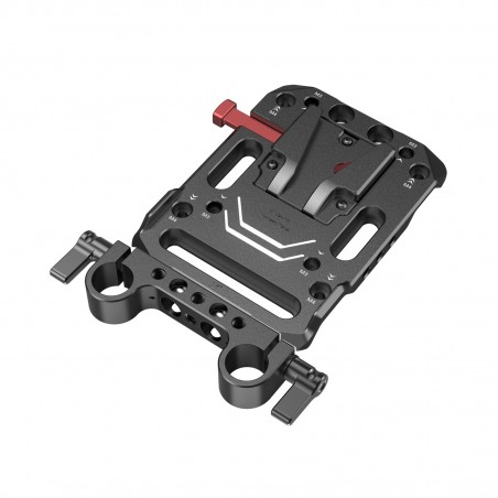 Smallrig 3016 Plaque de batterie V Mount avec double pince à tige de 15mm