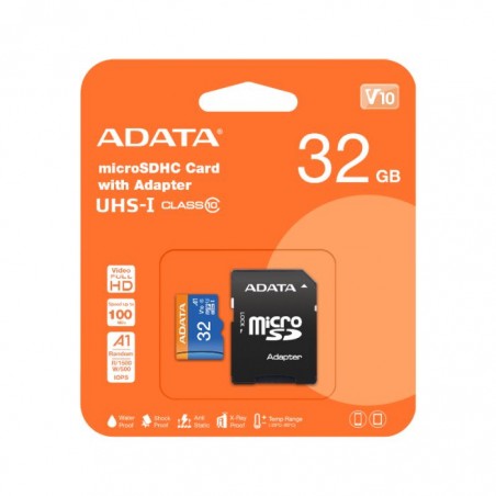 CARTE MEMOIRE MICRO SD 32GO CLASS 10 + ADAPTATEUR V100MB/S