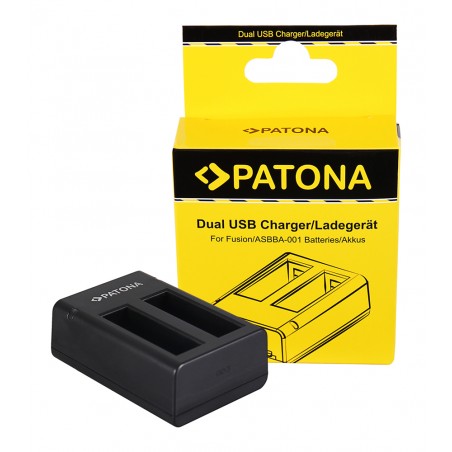 CHARGEUR DOUBLE PATONA 1928 POUR GOPRO ASBBA-001
