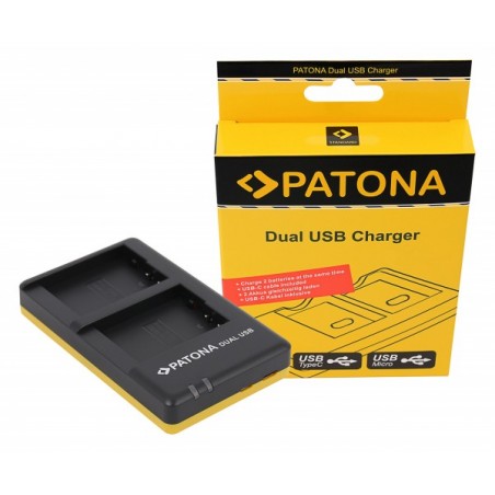 CHARGEUR DOUBLE USB PATONA 1949 DMW-BLC12 POUR PANASONIC