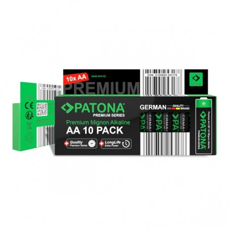 PATONA PREMIUM  4222 LOT DE 10 PILES AA ALKALINE