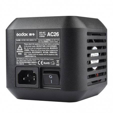 ADAPTATEUR SECTEUR AC-26 POUR FLASH GODOX AD600PRO