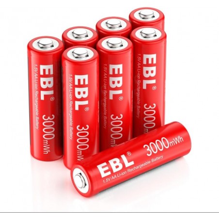 LOT DE 4 PILES RECHARGEABLE AA EBL 3000MAH