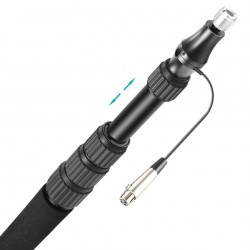Boompole Perche de Microphone Portable avec Câble Audio XLR 5